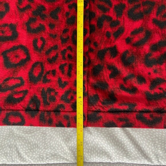 REDUCED PRICE New Talbots LP Red & Black Pure Merino Wool Button Down Cardigan - Picture 6 of 8